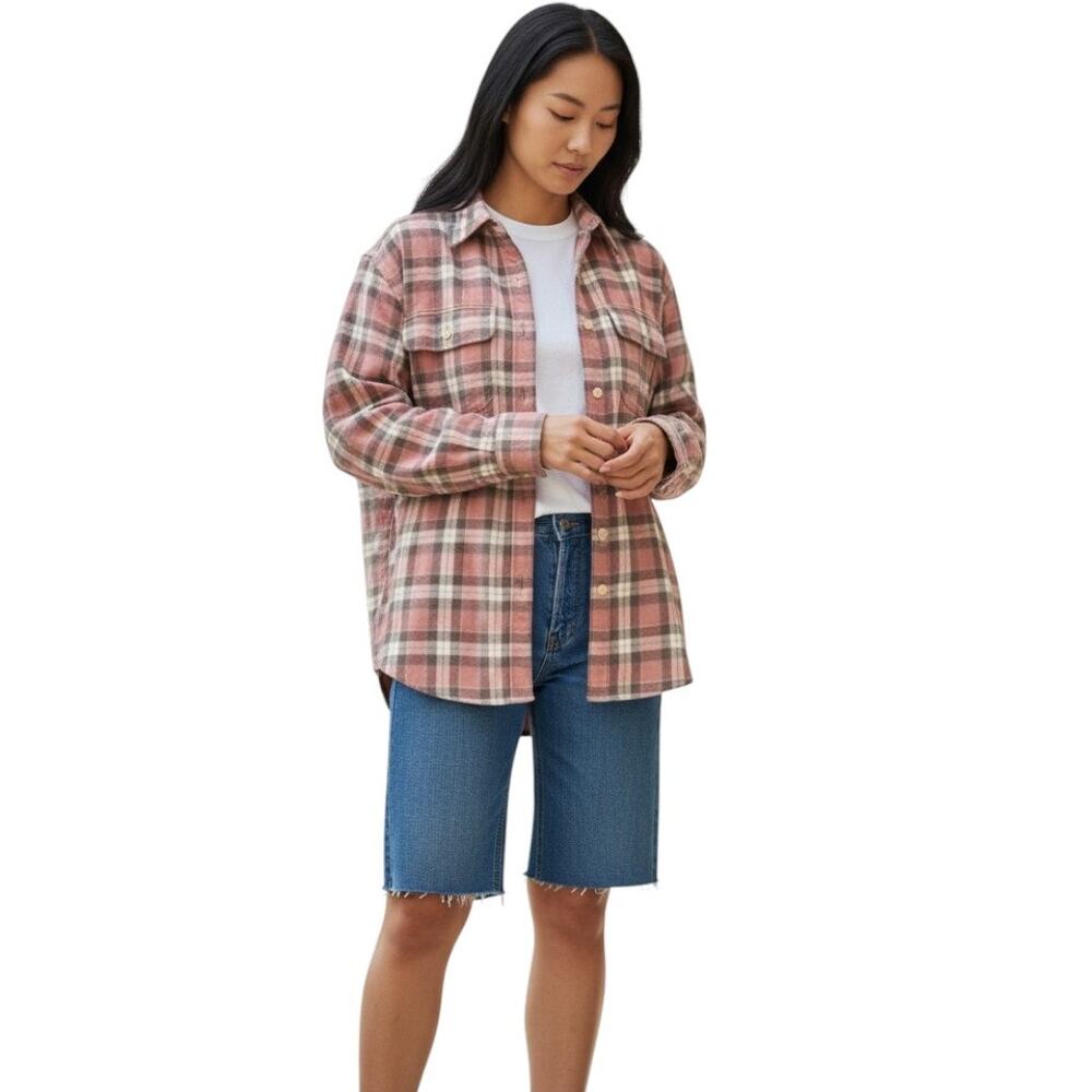 Lauren Ralph Lauren Vintage Plaid Flannel Shacket Work Shirt, Size L